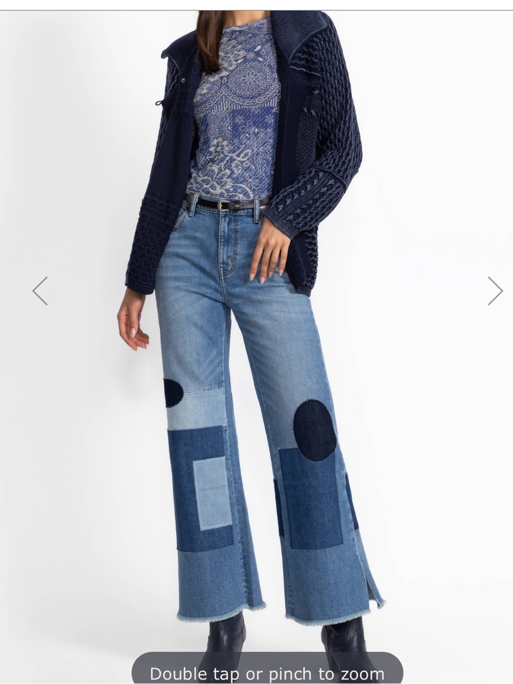 Johnny Was The Easy Flare Jeans Patched size 27